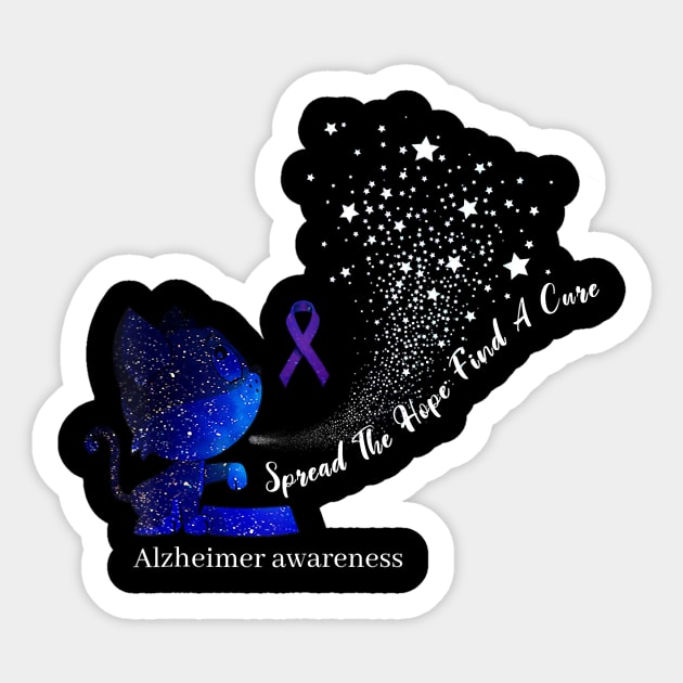 Alzheimer Awareness Spread The Hope Find A Cure Gift Sticker by thuylinh8